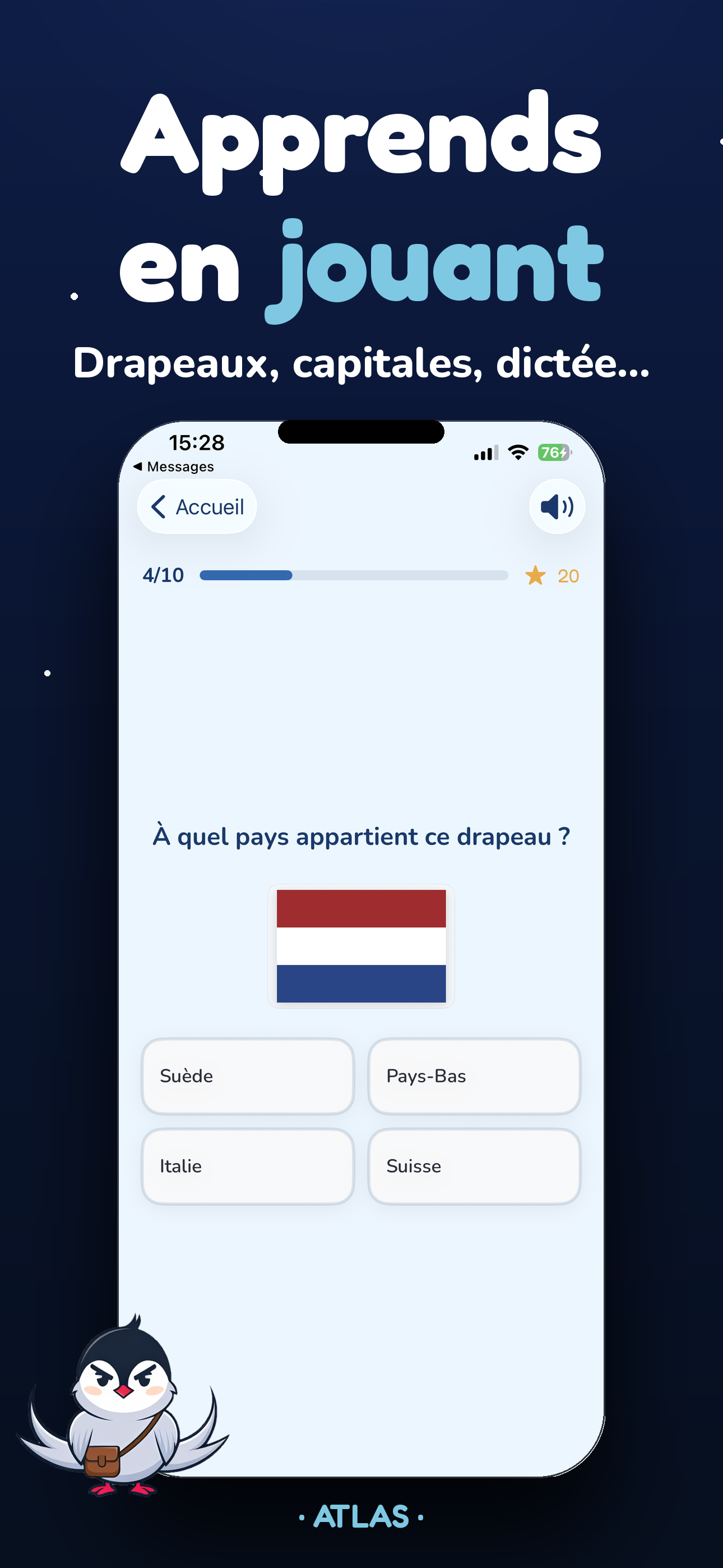 Quiz drapeaux Atlas
